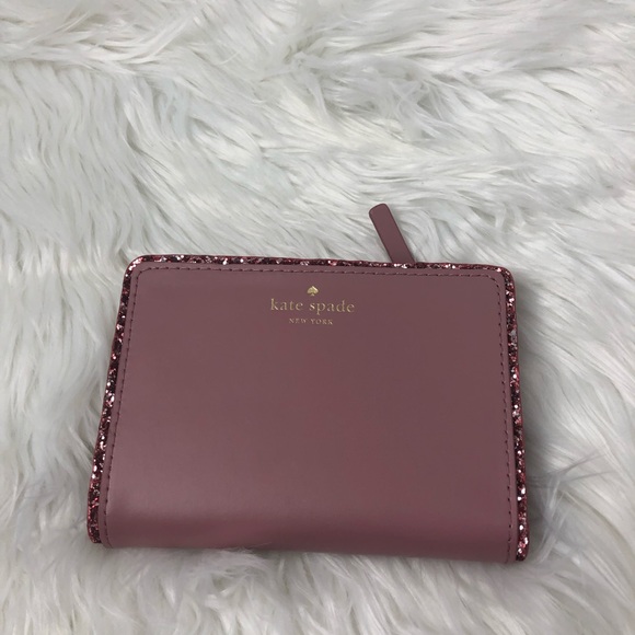 kate spade Handbags - Kate Spade Glitter Wallet Peony